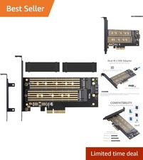 M.2 PCIe Dual SSD Adapter with LED Indicators  Flexible Installation Options