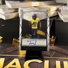 Leaf Trinity Clear Auto Troy Franklin Navy #CA-TF1 Oregon Ducks /49 Rookie