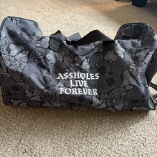 Assholes’s Live Forever Duffle Bag - Drug Money Alf Weekender Travel Gym Paisley