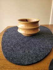 Fun Wood Bowl. Hand Carved. Signed.