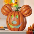 Disney 20” Mickey or Minnie Light-Up Halloween Pumpkin | Music & Timer
