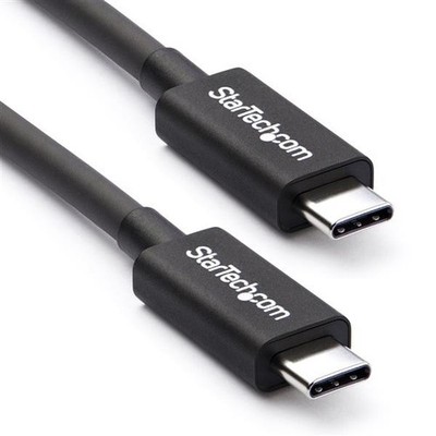StarTech 50cm (1.6ft) Thunderbolt 3 Cable, 40Gbps, 100W PD, 4K/5K Video, Thun...