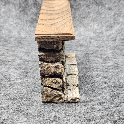 Casa de muñecas miniatura piedra gris chimenea manto de madera YM-215 muebles para muñecas - Imagen 6 de 10