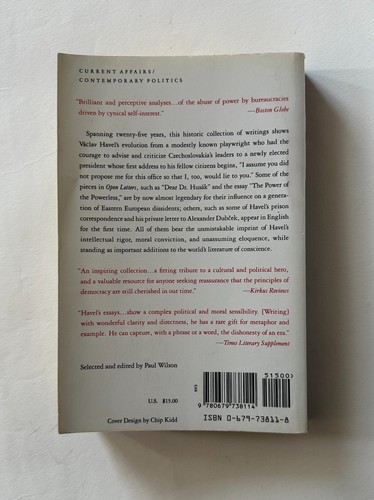 VACLAV HAVEL Open Letters: Selected Writings, 1965-1990 | Trade Paperback - Picture 2 of 4