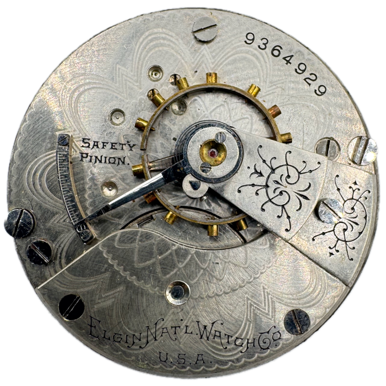 Antique 18 Size Elgin 7 Jewel Mechanical Pocket Watch Movement 208 USA