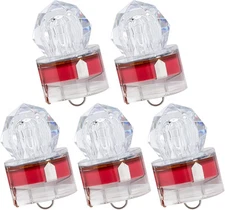 Dr.Fish 5 Pack LED Deep Drop Fishing Lights Diamond Water Red Light 