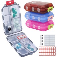 Pillenbox 7 Tage Tablettenbox Medikamentenbox 10 FäCher Reisebedarf