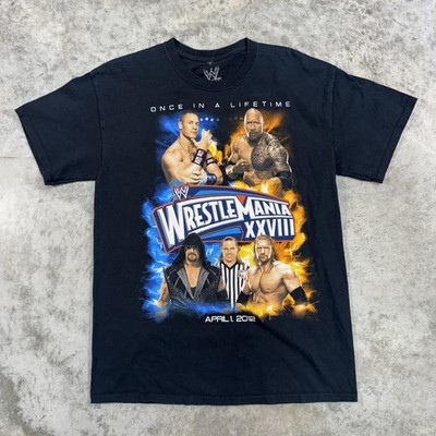 WWE WrestleMania XXVIII Shirt Mens Medium Wrestling John Cena The Rock 2012