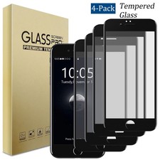 4-Pack For Apple iPhone SE 2nd Gen SE 2020 Clear Tempered Glass Screen Protector