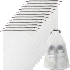 12Pcs Shoe Bags For Travel, 11.8in X 15.7in Large Clear Shoes Storage Organizer
