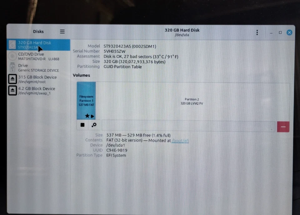 Apple MacBook Pro A1286 15.6" Core 2 Duo 4GB RAM 320GB HDD NVIDIA Linux Mint 22 - Image 3 of 4