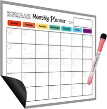 New Dry Erase Fridge Magnetic Calendar, Refrigerator Calendar 17" X 12"