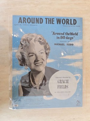 Vintage 1956 Sheet Music Around The World In 80 Days Gracie Fields Michael Todd