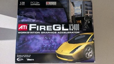 ATI FireGL V3300 x16 PCIE 128MB GDDR2 Dual DVI Workstation Video Card 100-505135
