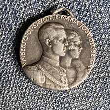 MEDAGLIA NOZZE UMBERTO II E MARIA JOSE' in ARGENTO anno 1930