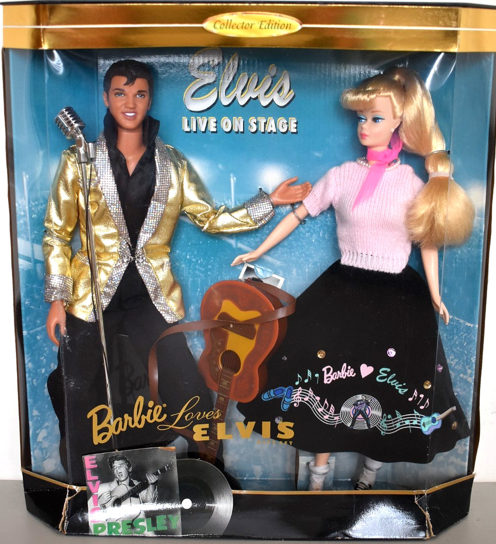 1996 Collector Edition BARBIE LOVES ELVIS Vintage Ken & Barbie Gift Set
