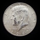 40% Silver 1967 Kennedy Half Dollar - 08-42