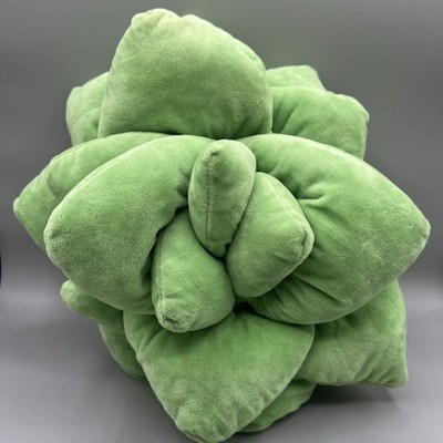 Green Philosophy Co Succulent 3D Cactus Plant Throw Pillow Novelty Plush Green