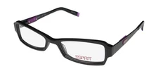 NEW ESPRIT 17360 EYEWEAR BLACK RECTANGULAR 538 WOMENS FULL-RIM 49-16-135 METAL &