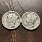1918 D & 1918 S - Silver Mercury Dimes - 1/18/26 Auction - Lot #1482