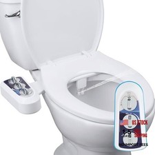 Bidet Attachment for Toilet with Self Cleaning Dual Nozzle, Hot and Cold Blue
