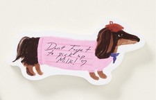 New Anthropologie Post-it Brand Dachshund Le Chien Dog Sticky Notes Set Pink