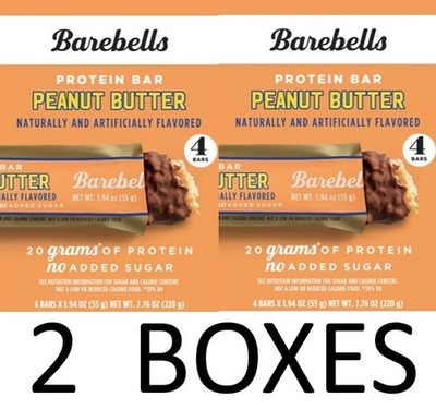Barebells Peanut Butter Protein Bars - 4 Bars in a Box - 2 BOXES