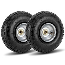 2Pack 10'' Wheel Pneumatic Wheelbarrow Hand Truck Dolly Wagon 4.10/3.5-4 Tire