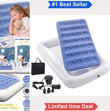 Inflatable Kids Travel Bed Toddler Air Mattress with Electric Pump Portable