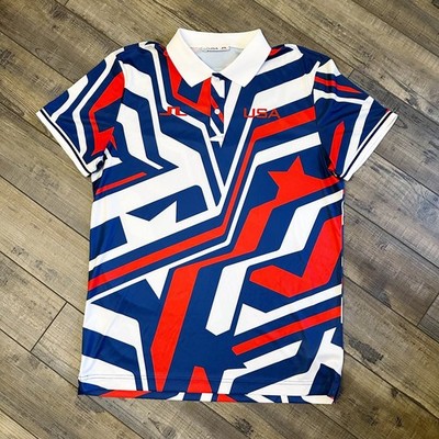 J.LINDEBERG Men's 2024 Olympics Team USA Issued Golf Alois Polo Size Large NWOT