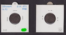 1 Skilling Copper Coin Denmark 1801 HIAB (169358)