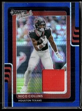 2025 Donruss Optic -Nico Collins #DTBH-NCS Donruss Threads Blue Hyper