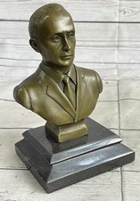 Bronze Bust Russian President Bronze Marble Base Sculpture Statue Figure Artwork