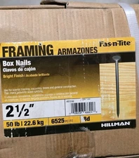 HILLMAN FASTENERS 461556 50 lb 2.5"8D Box Nail