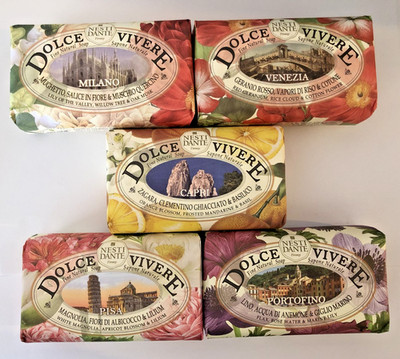 5x NESTI DANTE 250g Seife Dolce Vivere Milano Venezia Capri Pisa Portofino