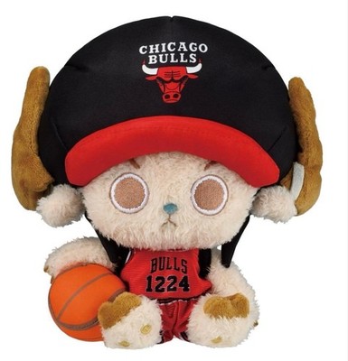 ONE PIECE x NBA Chopper Plush Chicago Bulls 20cm BASE SHOP Premium