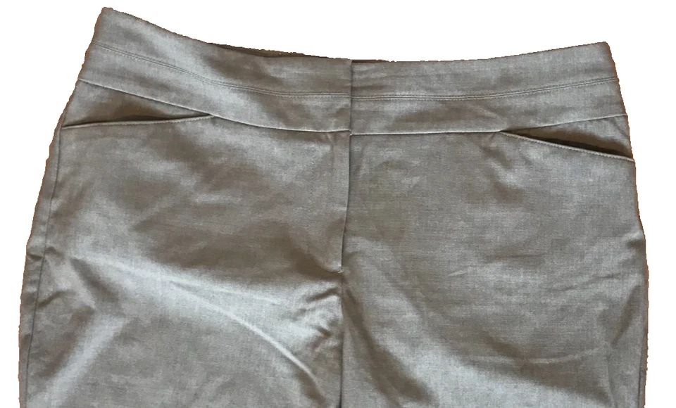 Ann Taylor Pants Loft Sz 10 Curvy Hip Thigh Boot Leg Trousers Beige 34W 32L - Image 2 of 4