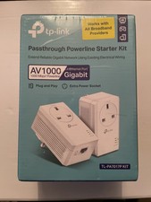 TP-Link AV1000 Gigabit Powerline Starter Kit with Electrical Outlet