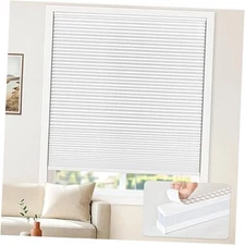  Cordless Cellular Blinds, No Drill Blackout 19" W x 64" H Blackout-white