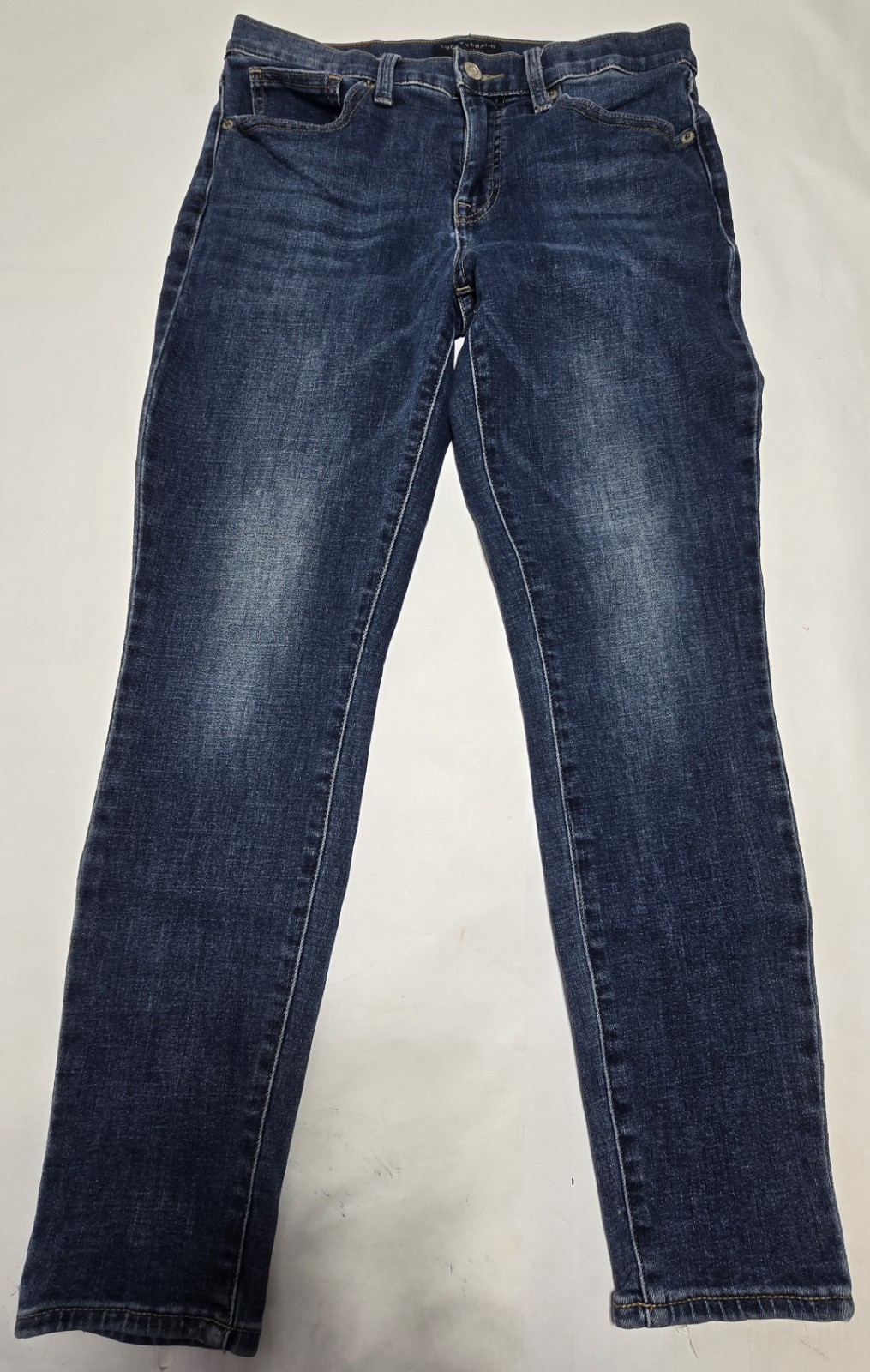 Lucky Brand Womens Dark Wash Denim Ava Mid Rise Skinny Ankle Jeans Size 8/29