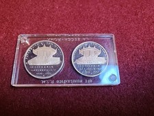 SAN MARINO ARGENTO DITTICO 500 E 1000 LIRE ANNO 1982 CENTENARIO MORTE GARIBALDI 