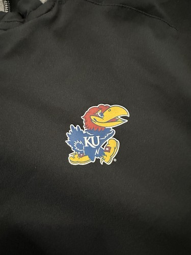 University of Kansas KU Jayhawks Black Baseball Pullover Shirt Size Large - Picture 2 of 7
