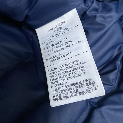 Nike Carlton Blues AFL 550 Down Puffer Vest Men’s S Onfield Jacket NEW - Picture 11 of 11