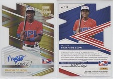 2020 Elite Extra Edition Status Gold Die-Cut Signatures /10 Fraymi De Leon Auto