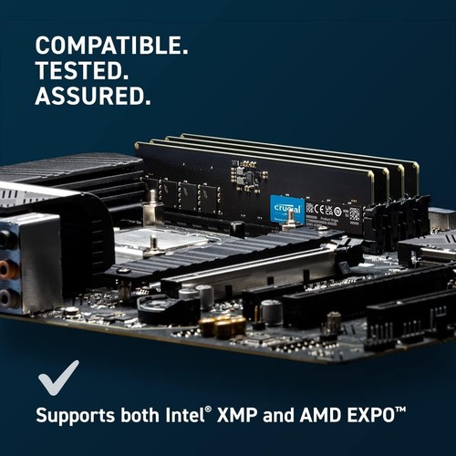 Crucial RAM 32GB DDR5 5600MHz (or 5200MHz or 4800MHz) Desktop Memory CT32G56C46U - Photo 5/5