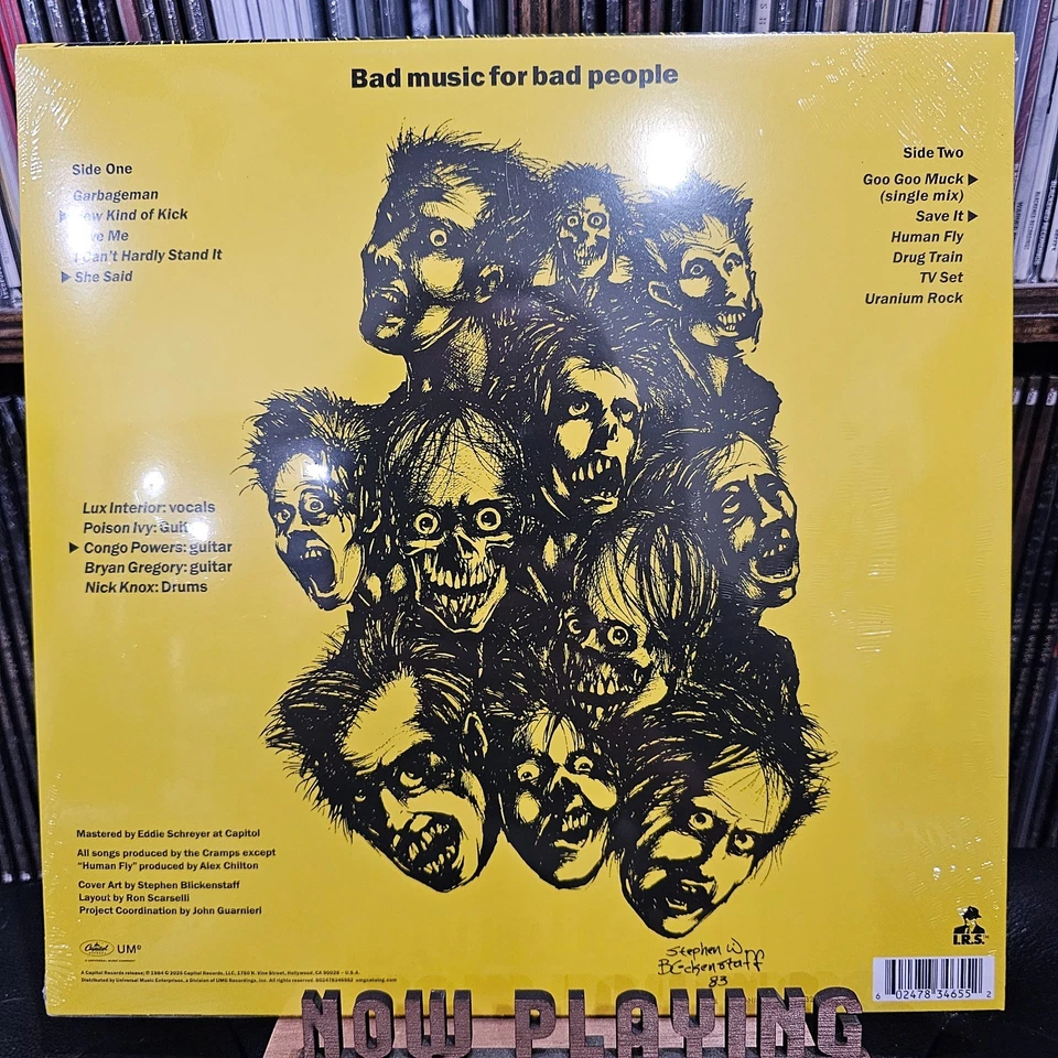 THE CRAMPS Bad Music for Bad People GLOW IN THE DARK Vinyl LP NEW (hits/best of) - Imagem 3 de 3