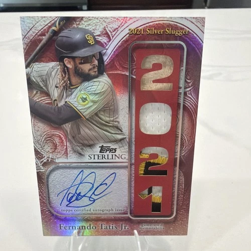 2025 Topps Sterling Awards Fernando Tatis Game Worn Patch Auto Dual Relic /5 Red