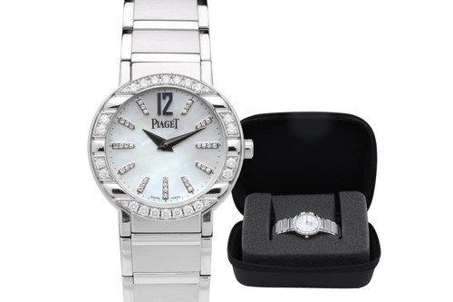 Piaget Polo P10140 28mm 18k White Gold Watch Diamond Dial & Bezel (106.18g.)