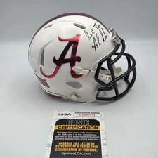 NICK SABAN ALABAMA CRIMSON TIDE HEAD COACH SIGNED CUSTOM MINI HELMET JSA 
