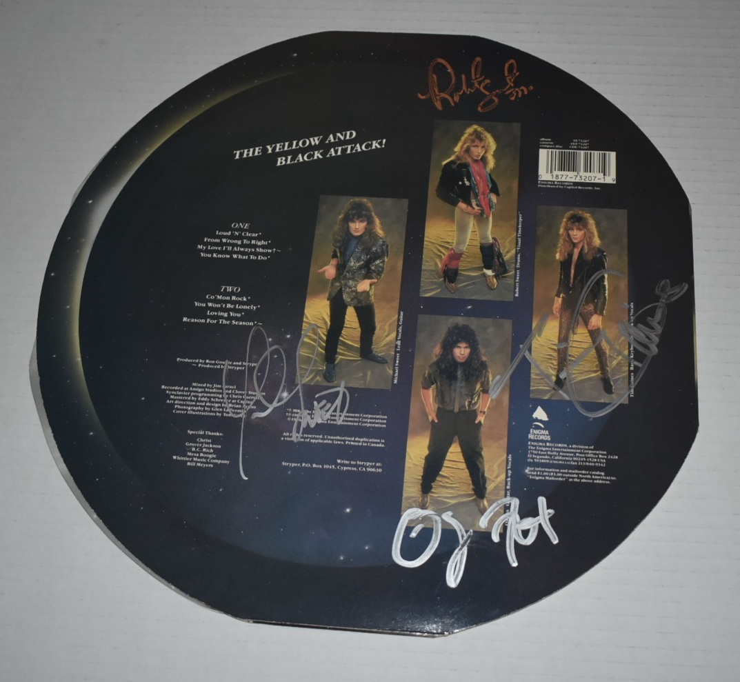 VINTAGE STRYPER Isaiah 53:5 BLUE Vinyl Record The Yellow and Black